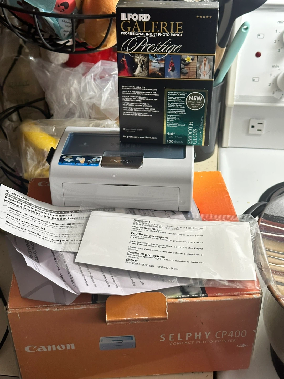 Canon Selphy Cp400 photo  printer Ilford Galerie paper
