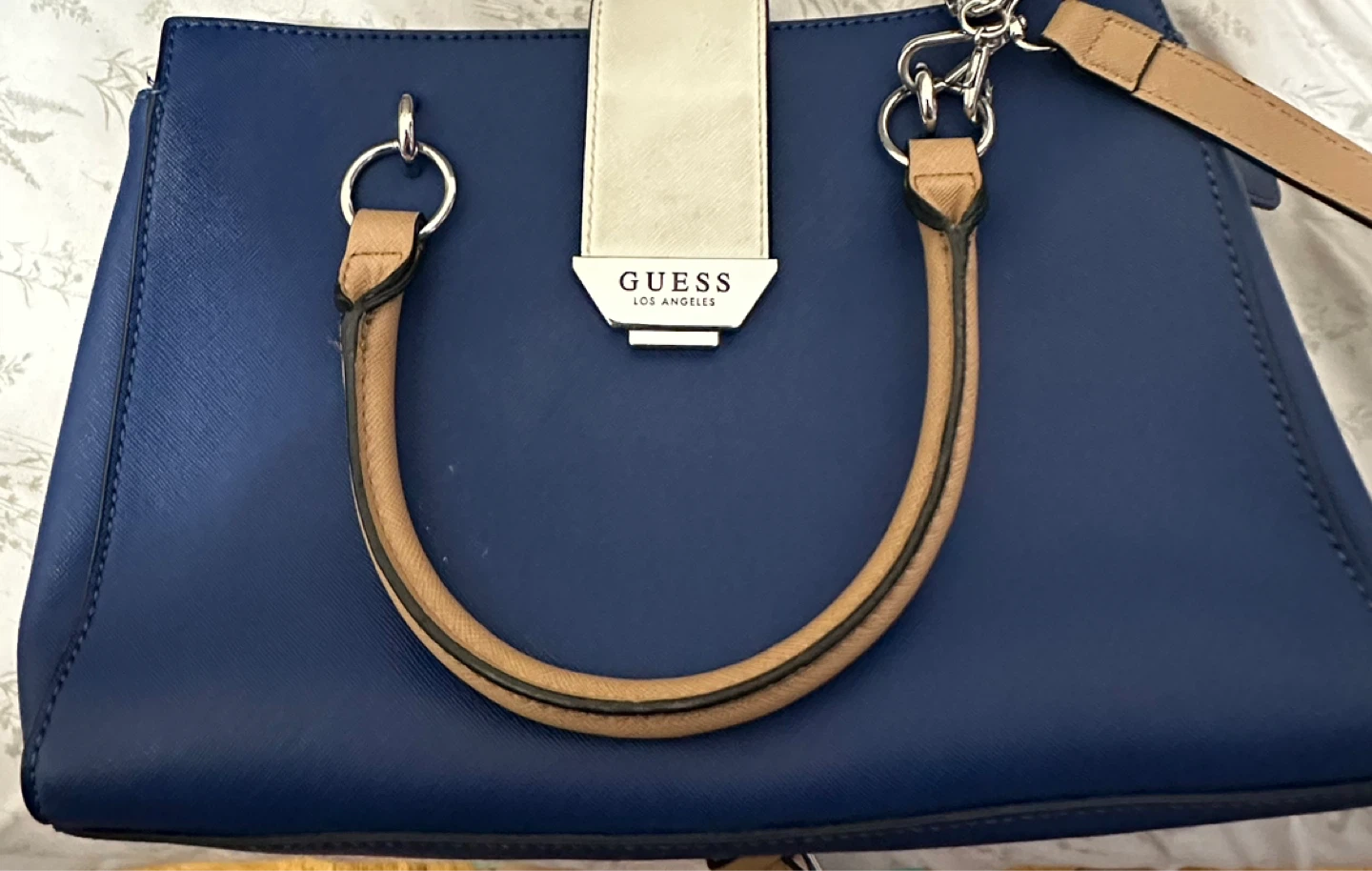 Guess Los Angeles Navy Blue Satchel Handbag - photo 2