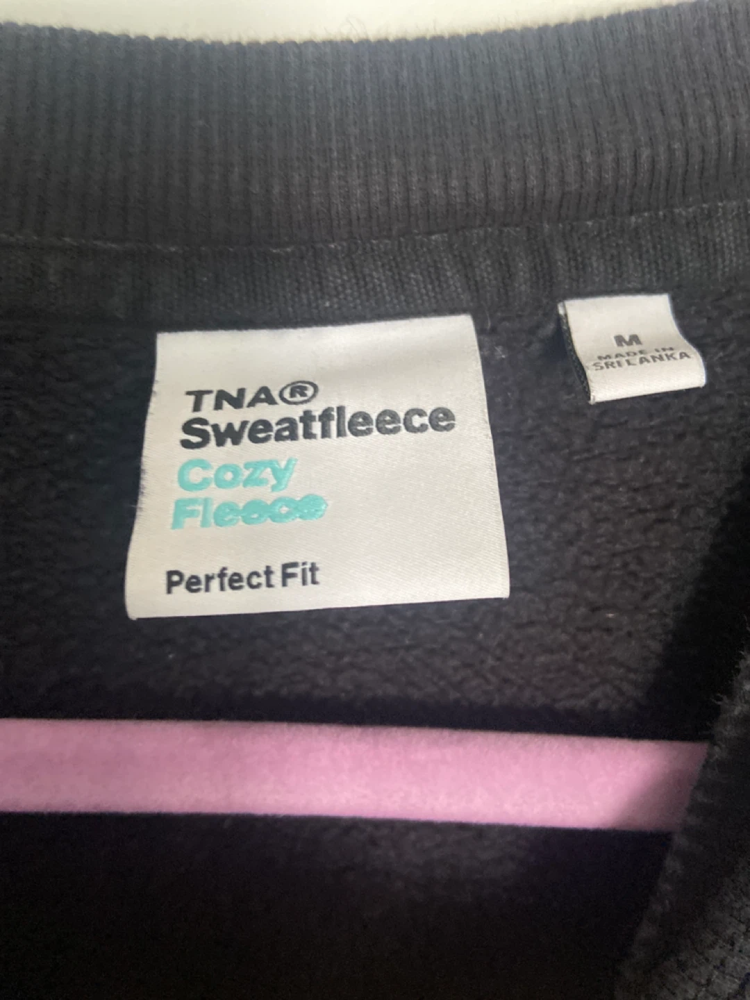 TNA Cozy Fleece Sweatshirt - Black - Size M - photo 2