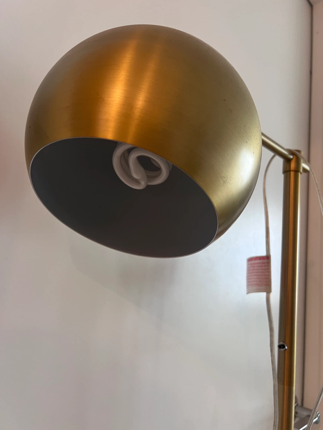Modern Gold Floor Lamp with Sphere Shade - photo 3