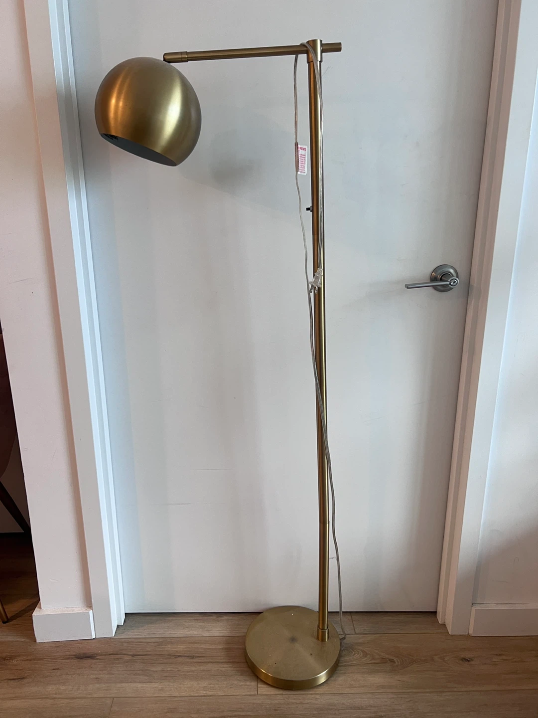 Modern Gold Floor Lamp with Sphere Shade - photo 2