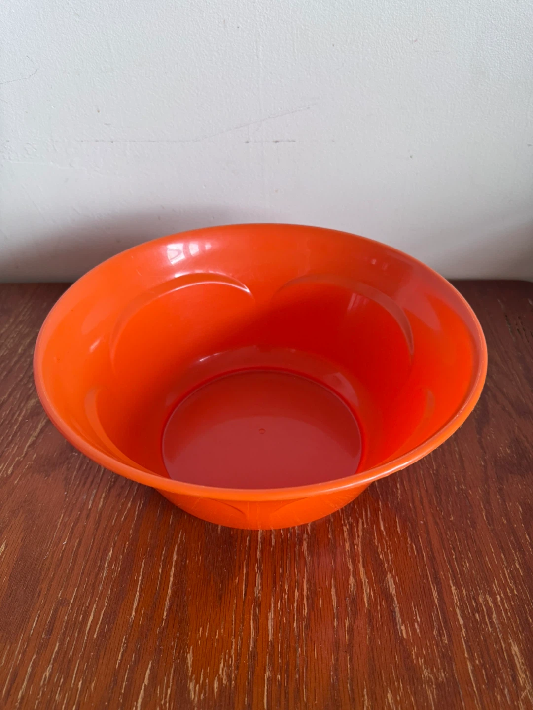 Orange Plastic Serving Bowl