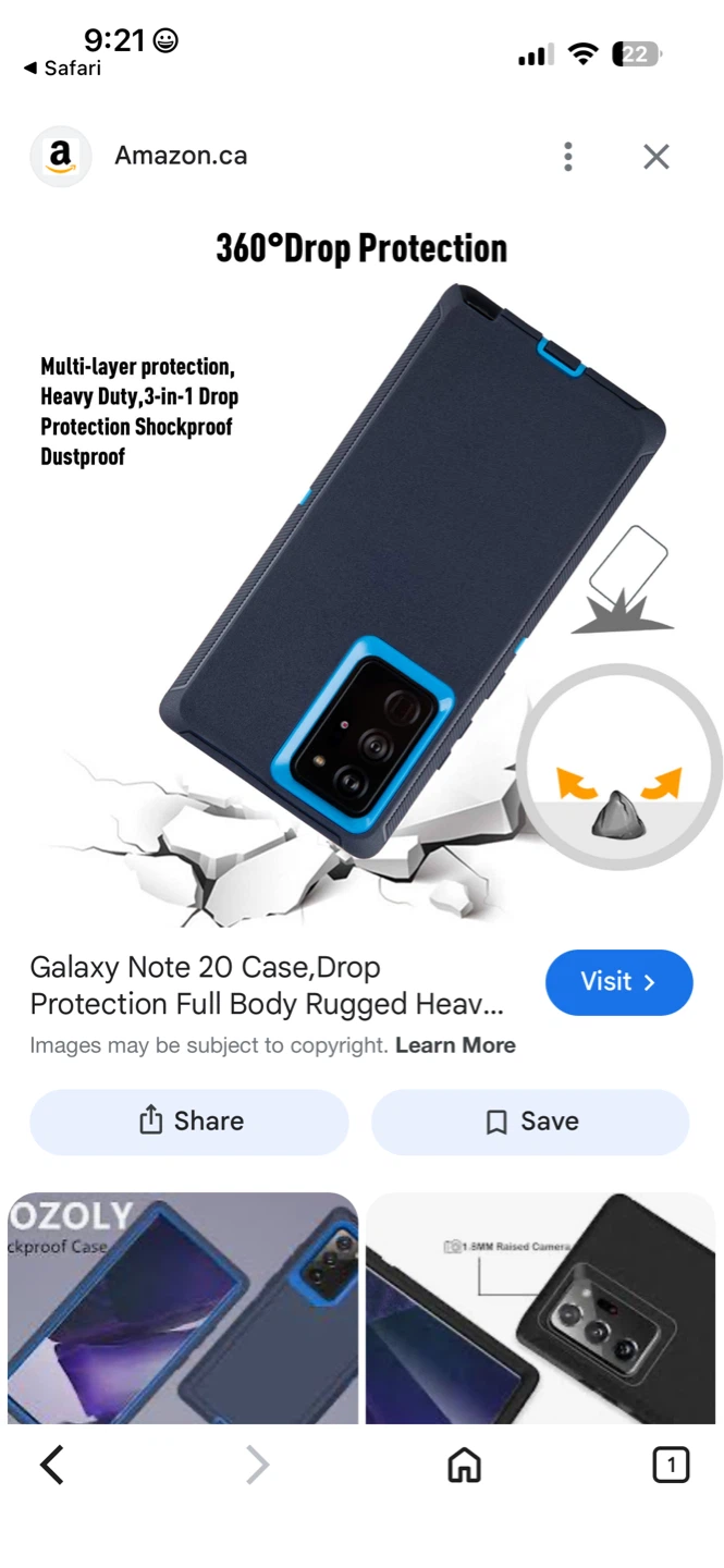Galaxy Note 20 Case - Drop Protection, Rugged Heavy Duty