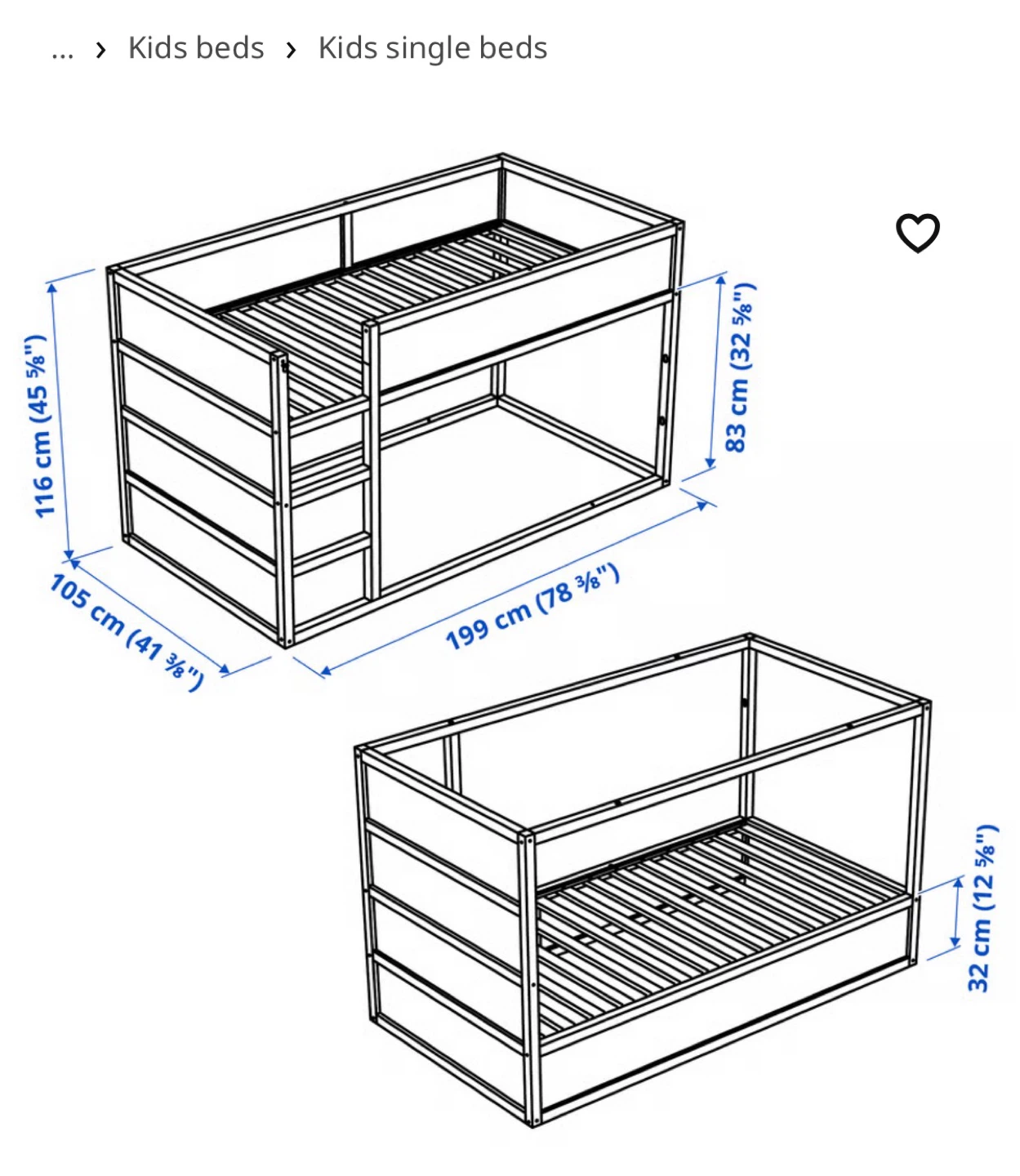 IKEA KURA Reversible Bed - White/Pine - Twin - photo 3