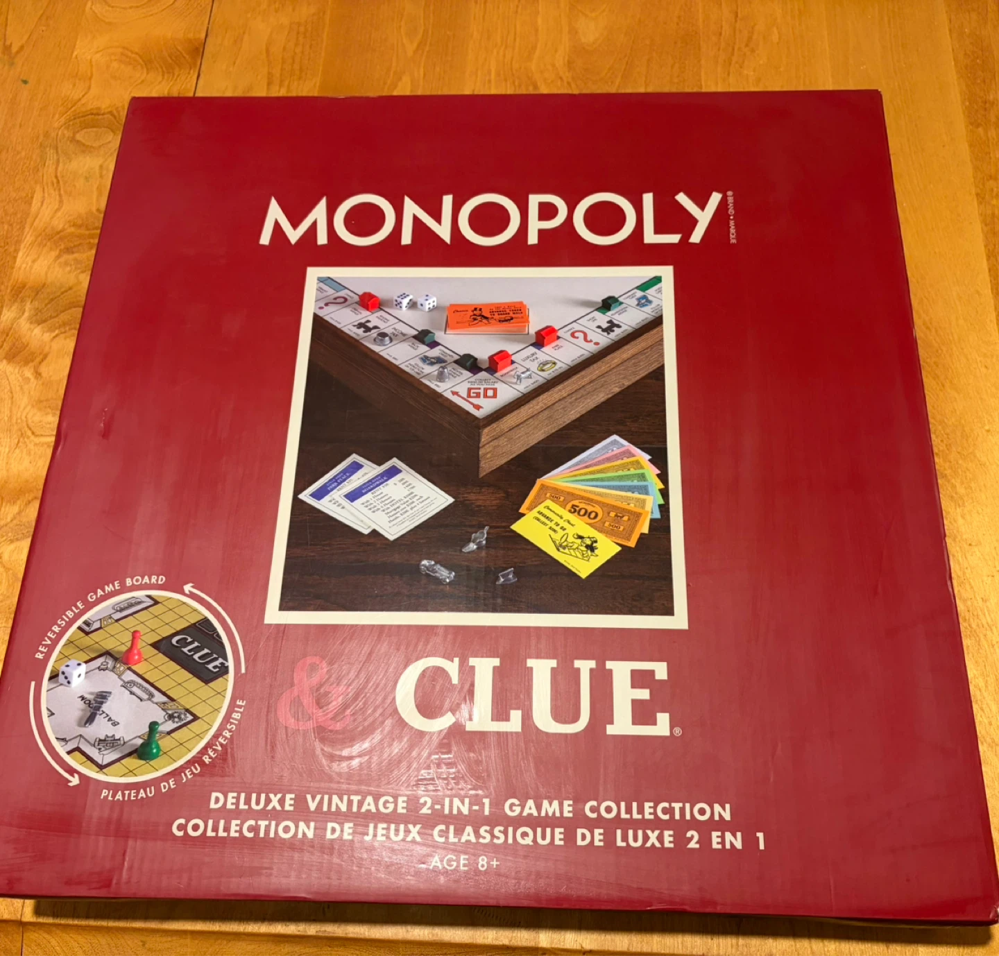 Monopoly & Clue Deluxe Vintage 2-in-1 Game Collection