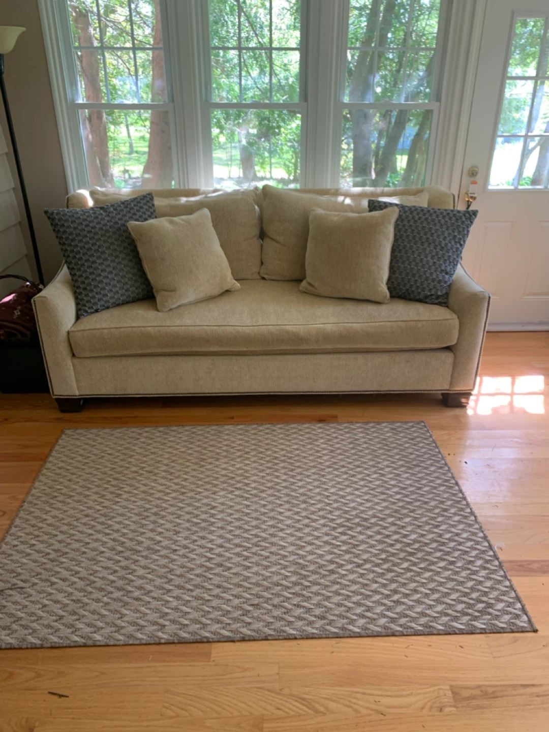 Large custom Sofa with Accent Pillows