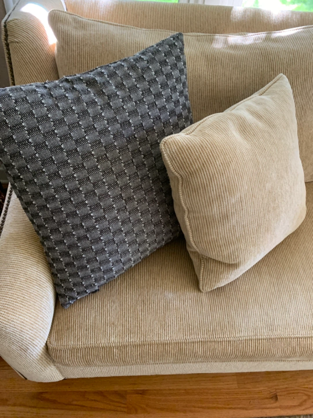 Large custom Sofa with Accent Pillows - photo 2