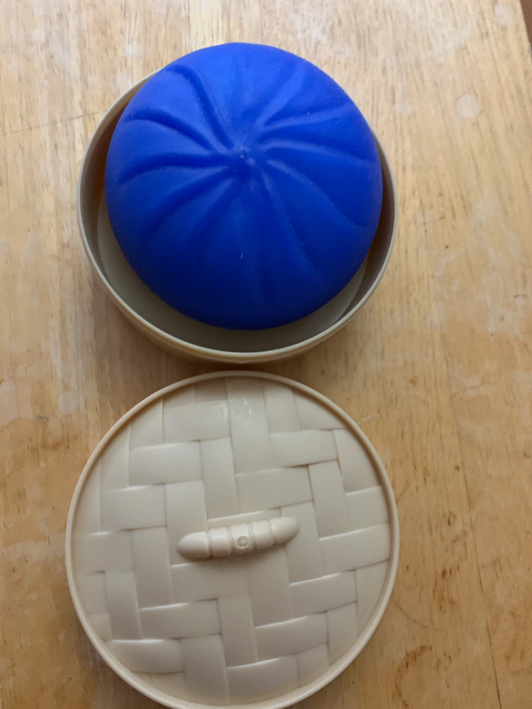 Blue steamed bun stress ball , obo