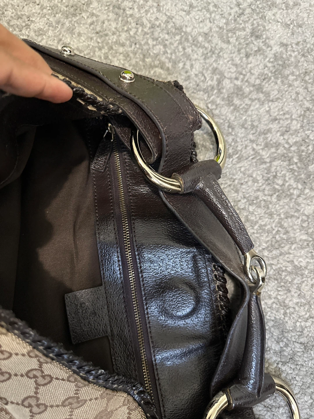 Gucci Monogram Canvas Shoulder Hobo Bag - photo 4
