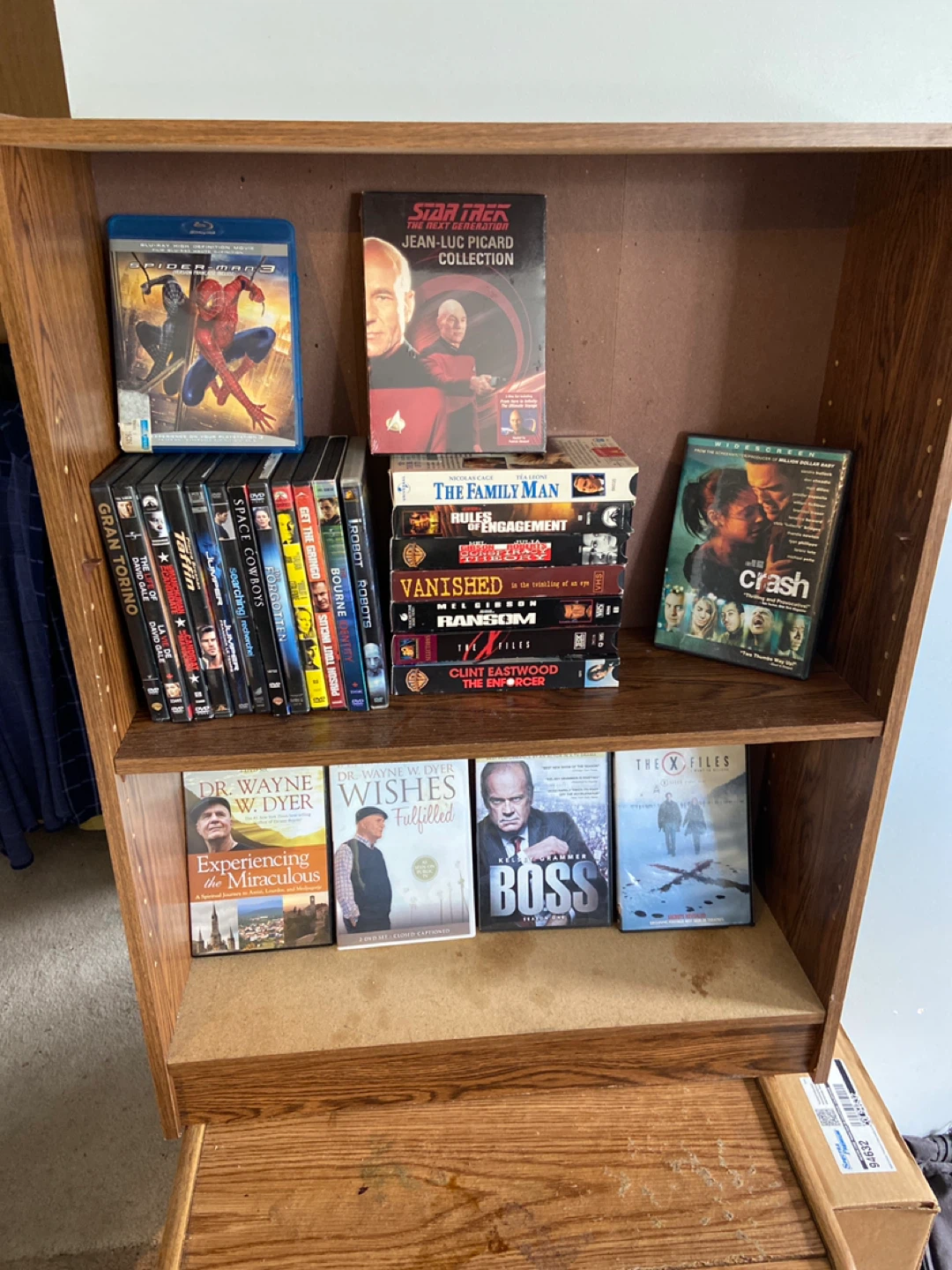 Collection of DVDs and Blu-rays including Star Trek