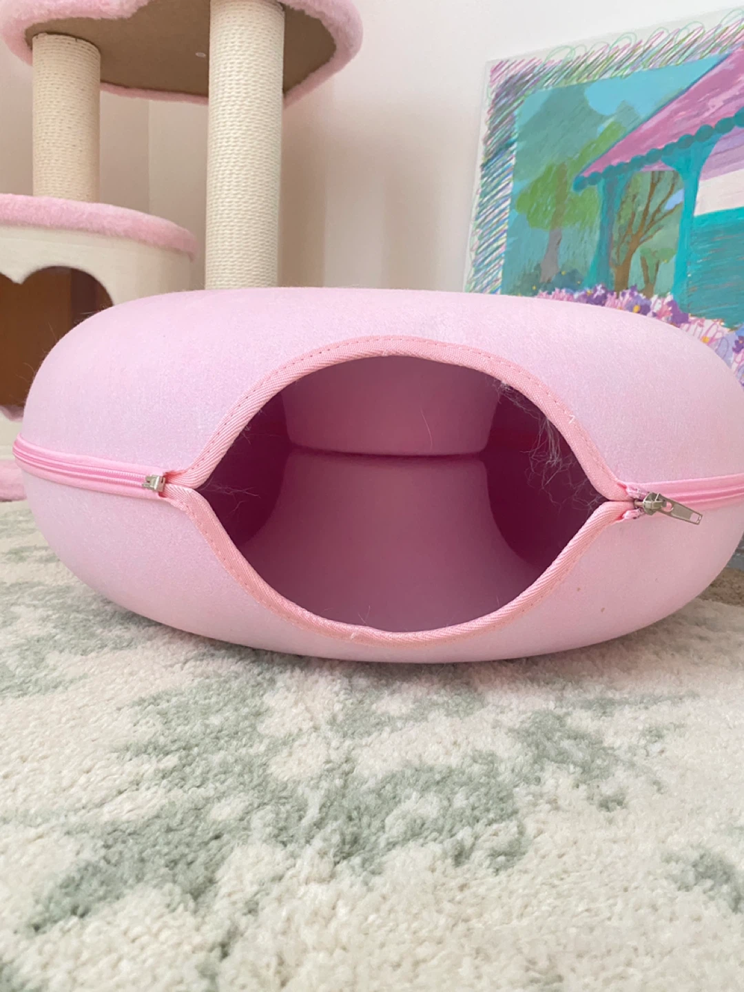 Pink Donut Cat Bed - photo 4