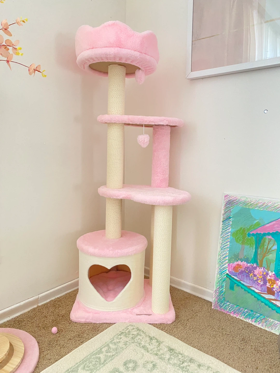 Pink heart Cat Tree