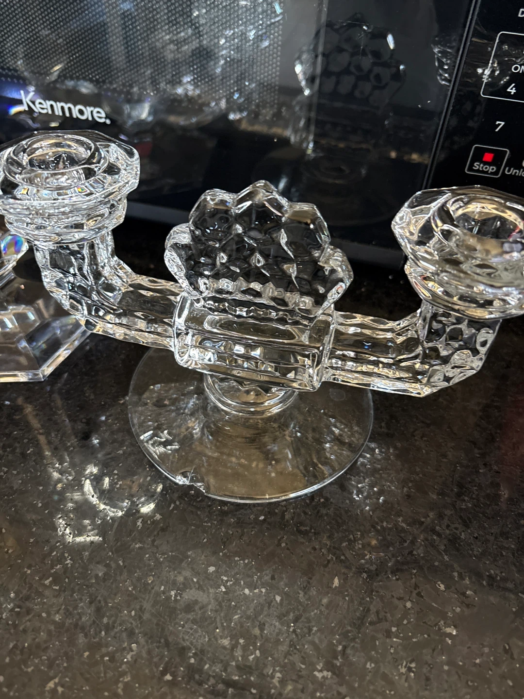Set of Crystal Candlesticks and Wine Glasses - photo 4