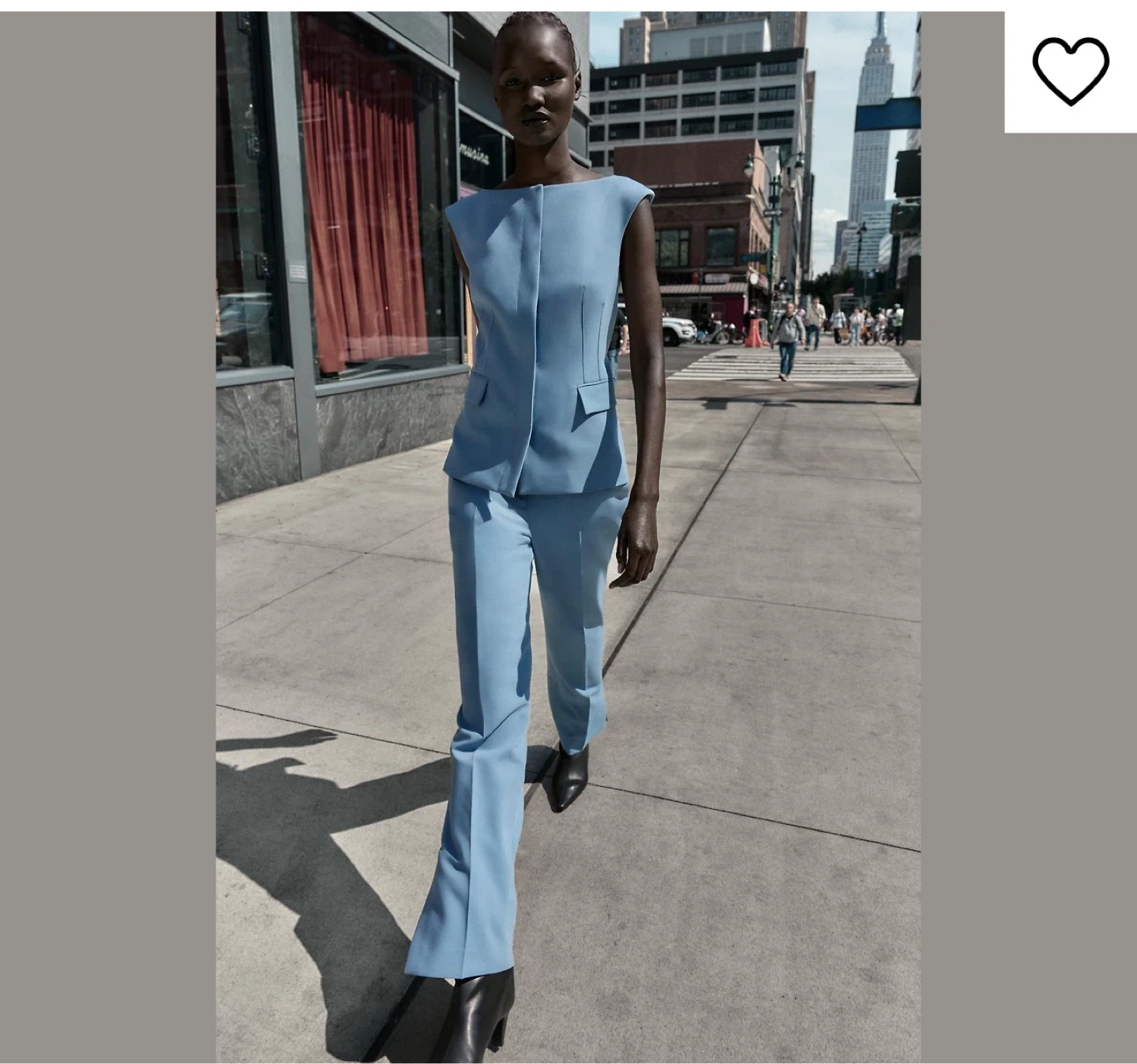 Zara Blue Vest Size S