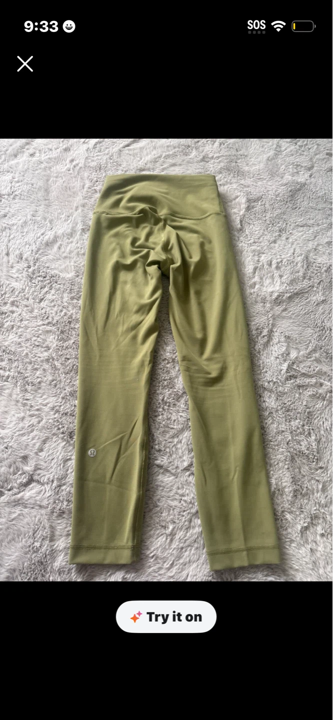 Lululemon Align Leggings  size 6- Olive Green