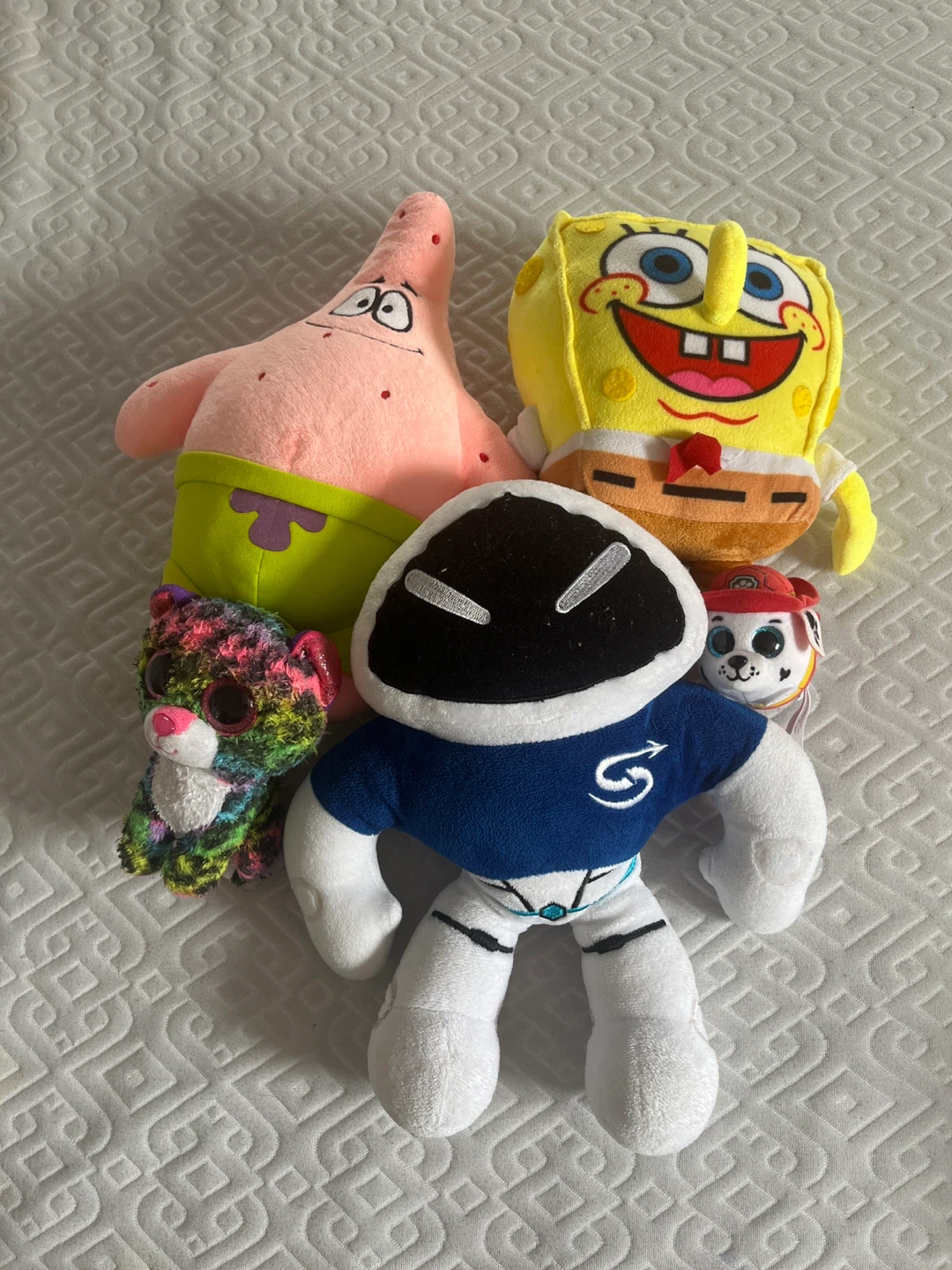 SpongeBob, Patrick, and other plush toys