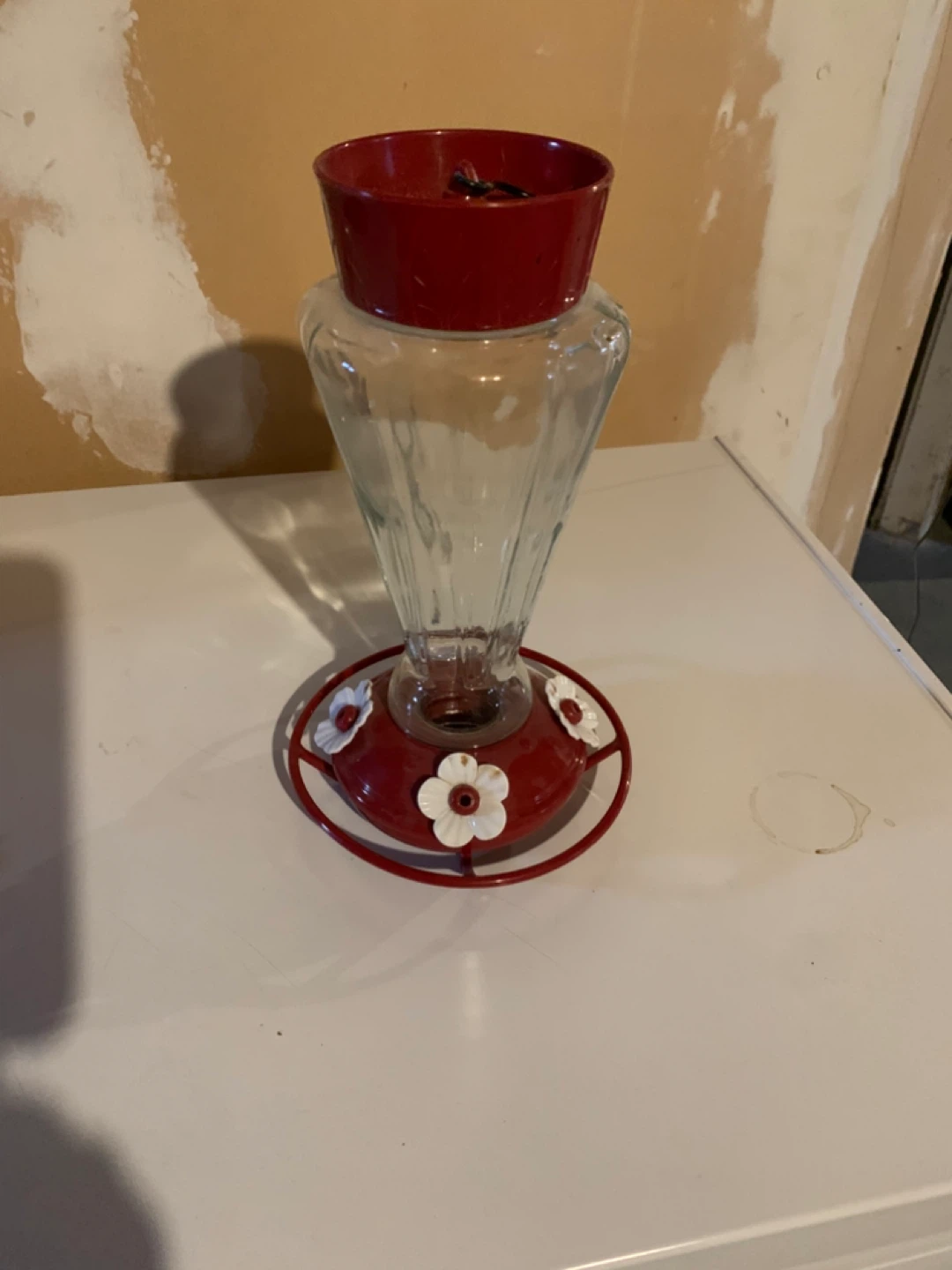Red Glass Hummingbird Feeder - photo 2
