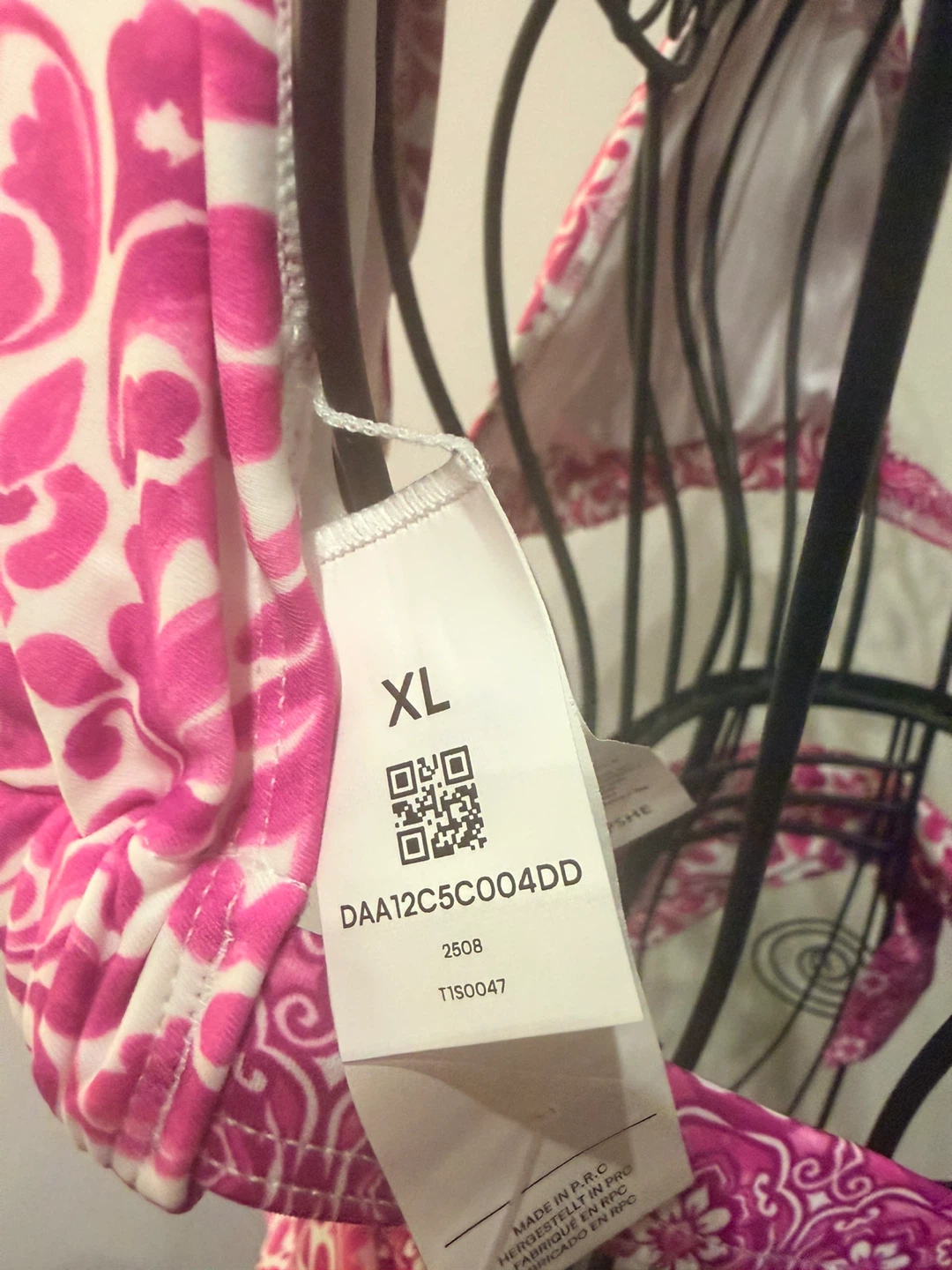 Pink Floral Reversible Bikini XL - photo 4