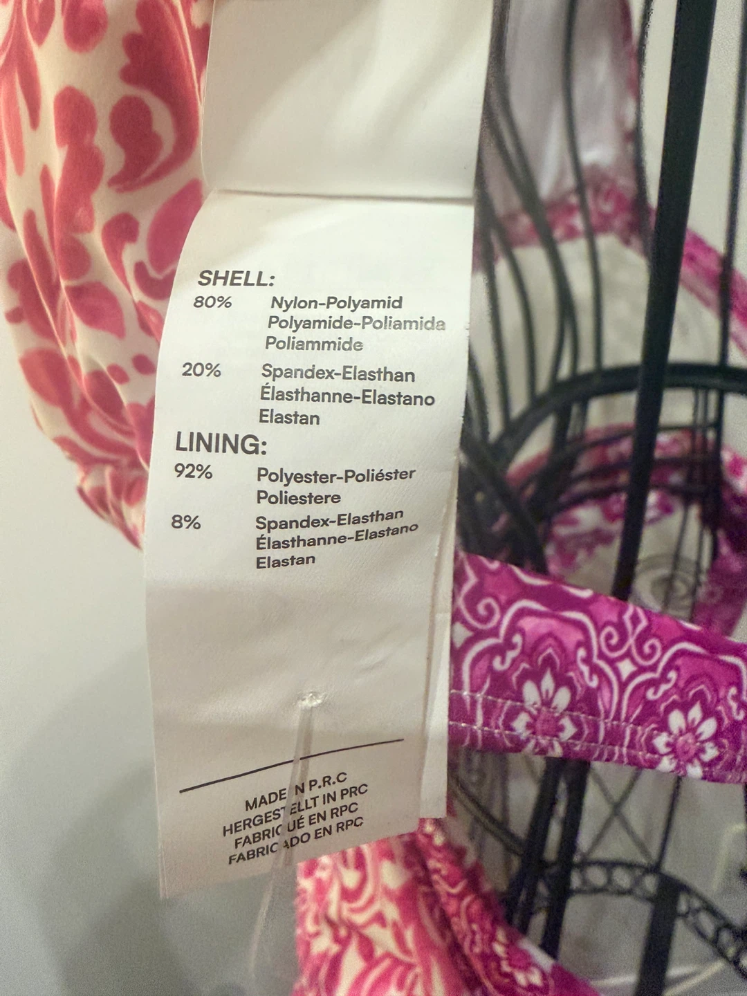Pink Floral Reversible Bikini XL - photo 5