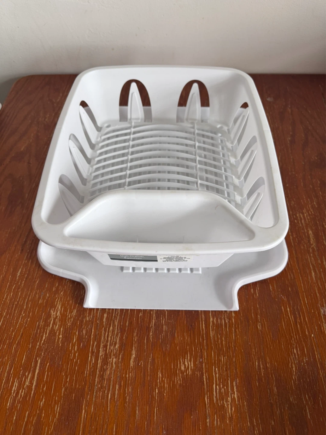 White Plastic Dish Rack with Cutlery Holder - photo 3