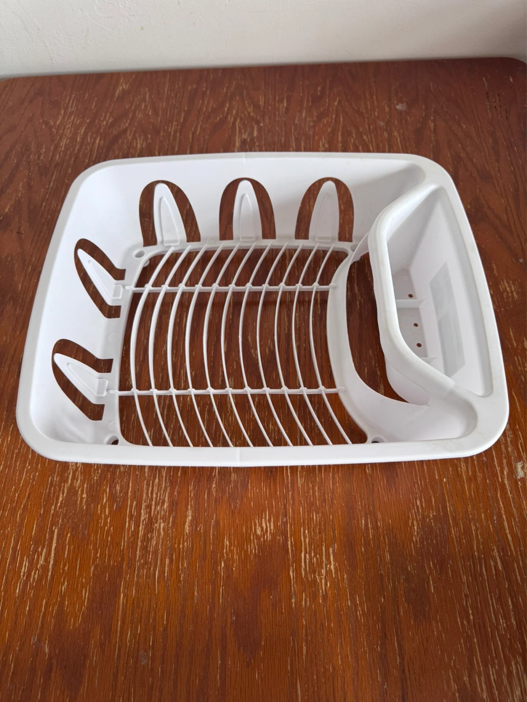 White Plastic Dish Rack with Cutlery Holder - photo 4