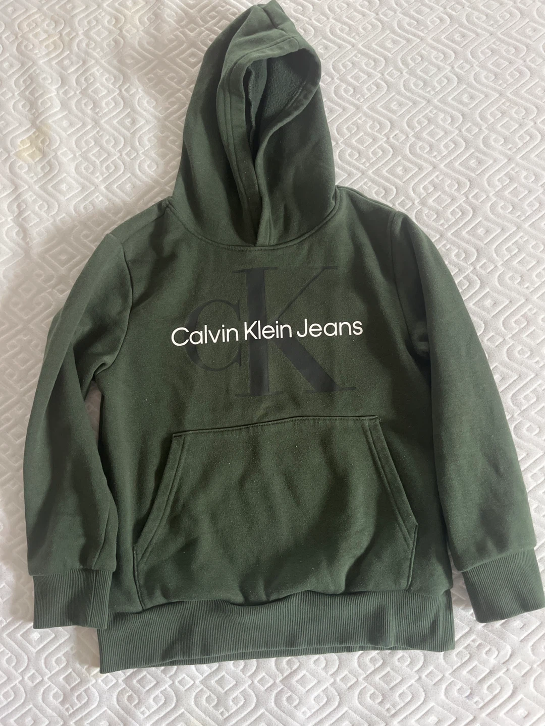Calvin Klein Jeans Green Hoodie - Size 8