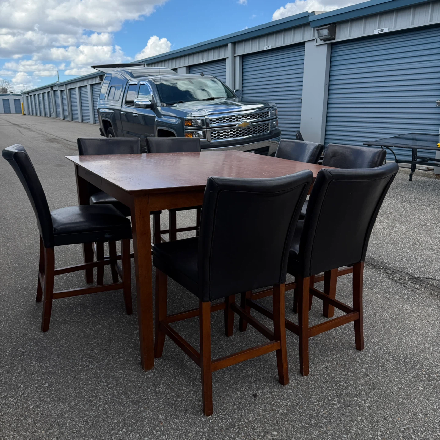 Counter Height Dining Table Set with 6 Chairs - photo 2