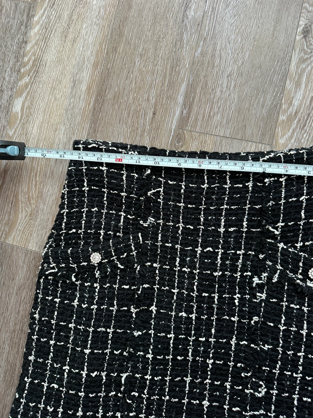 Mango Black and White Tweed Mini Skirt S - photo 3