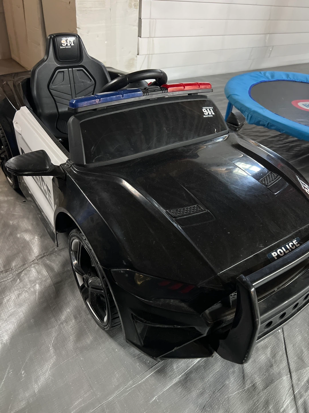 Black Police Ride-On Car