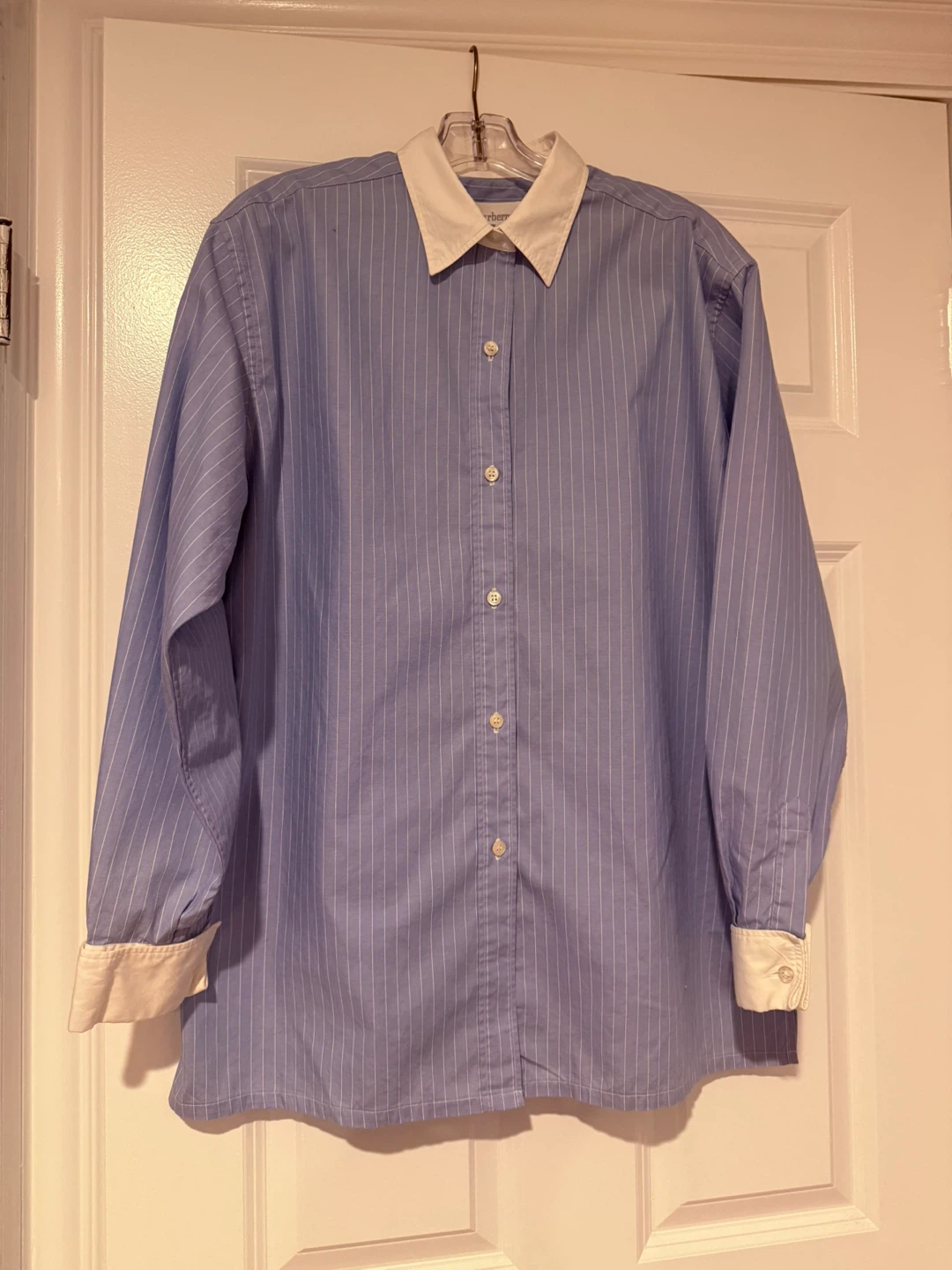 Burberrys Blue Pinstripe Button - photo 2