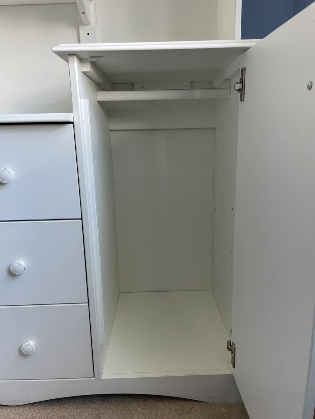 White Children's Dresser with Detachable Shelving Unit - photo 4
