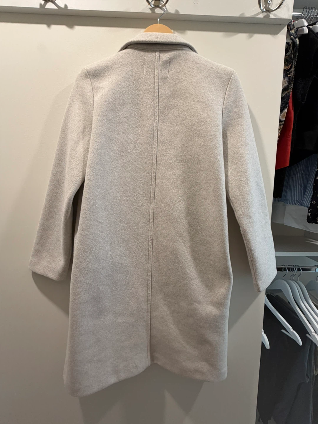 Stradivarius Midi Lapel Coat in Oatmeal - Size S - photo 5