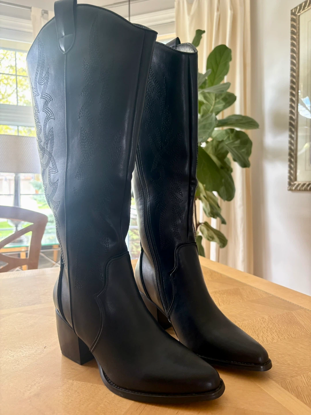 Black Cowboy Boots - Ladies Size 8 - photo 2