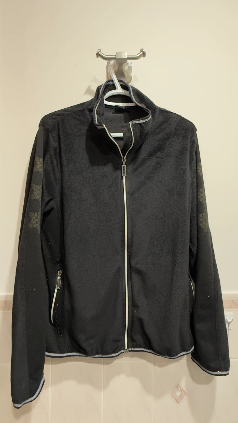 Black Fleece Zip-Up Jacket