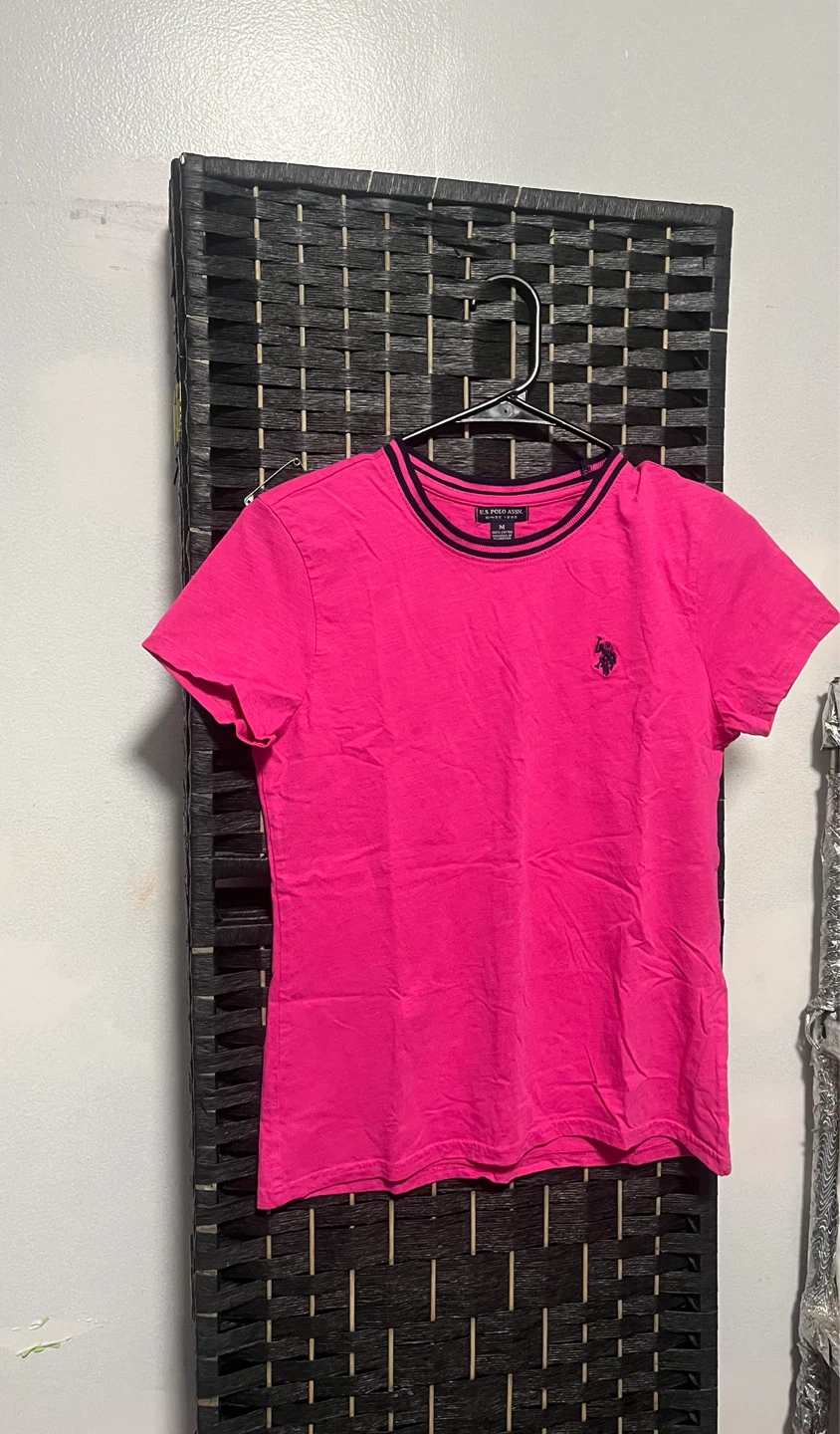 U.S. Polo Assn. Pink Cotton T-Shirt Size M
