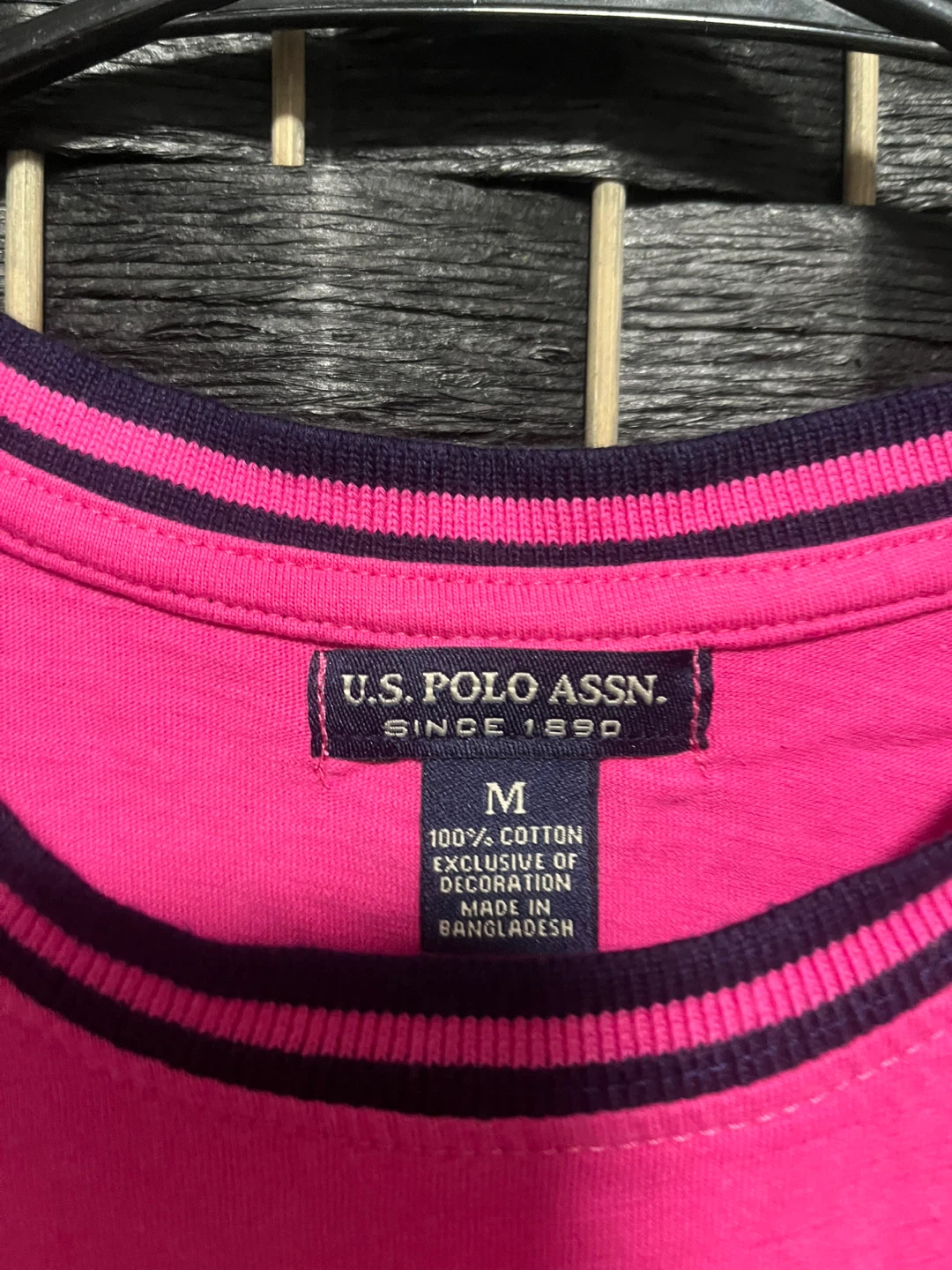 U.S. Polo Assn. Pink Cotton T-Shirt Size M - photo 3