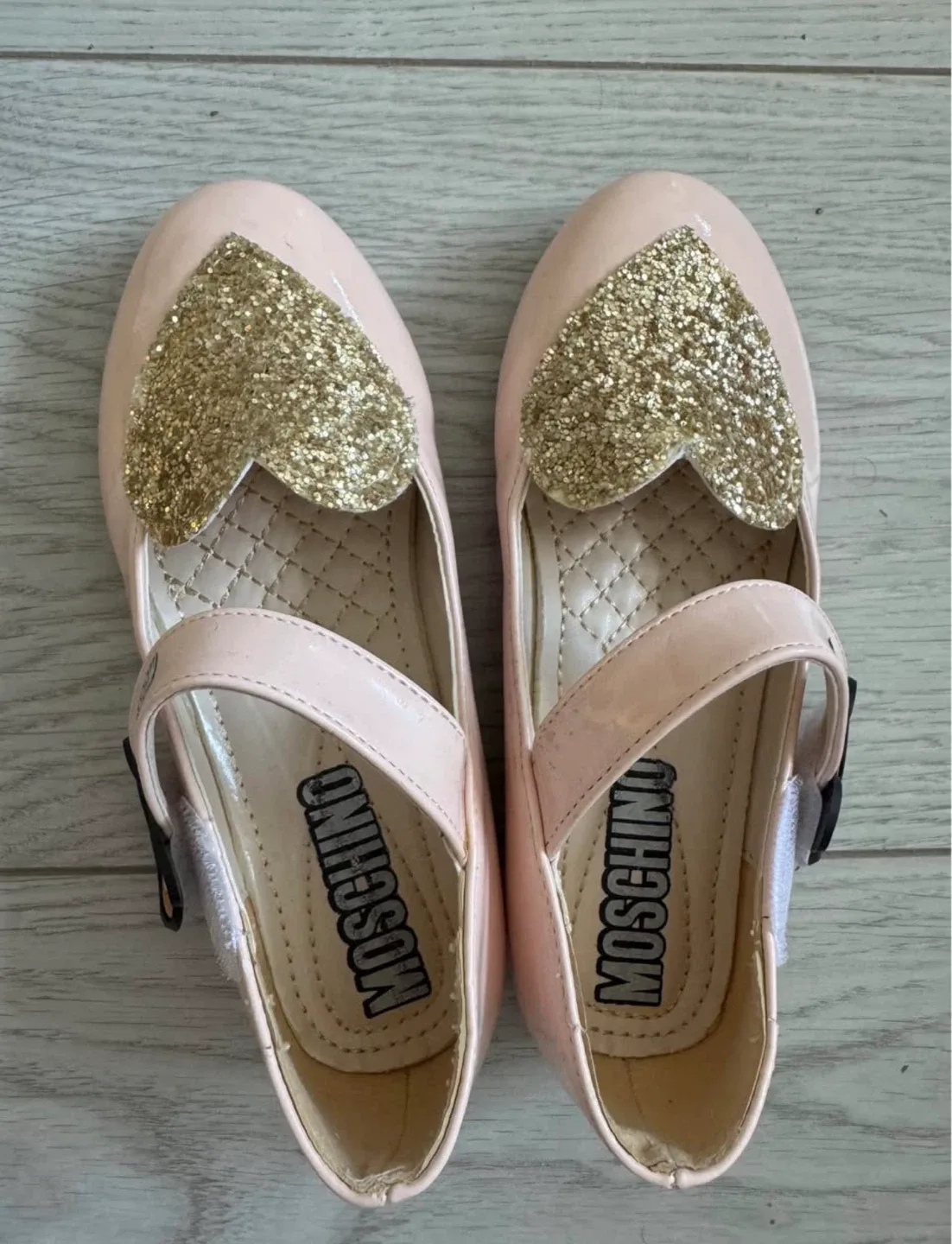 Moschino Girl’s Pink Patent Ballet Flats Size 29 - photo 2