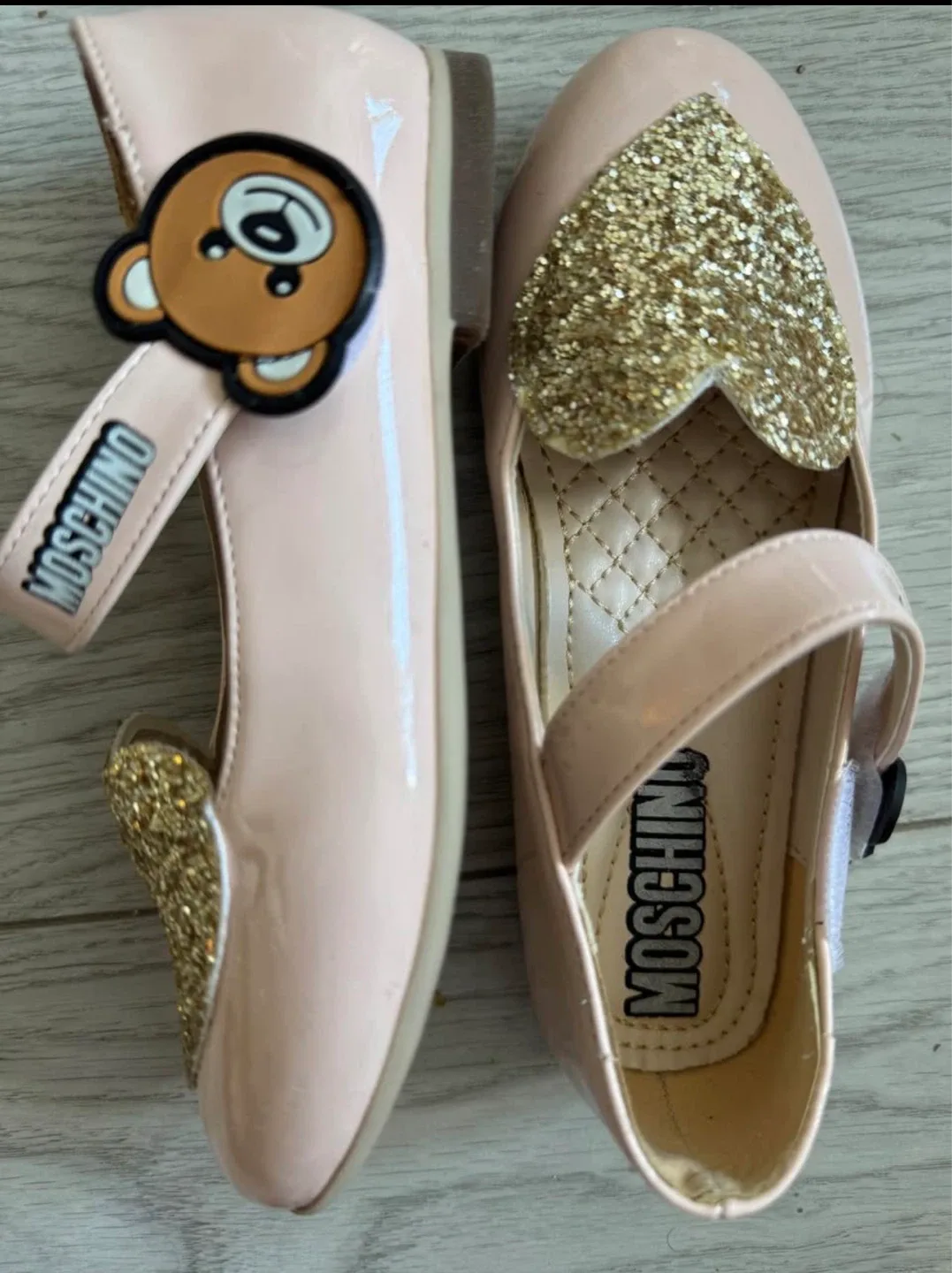 Moschino Girl’s Pink Patent Ballet Flats Size 29