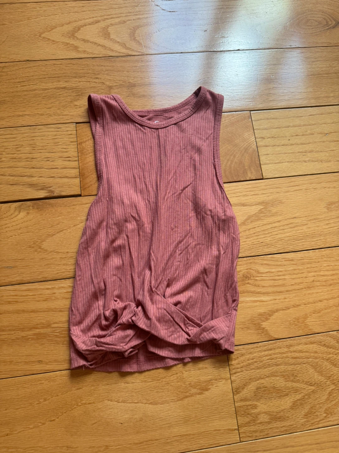 Hollister Pink Ribbed Twist Tank Top - Size S