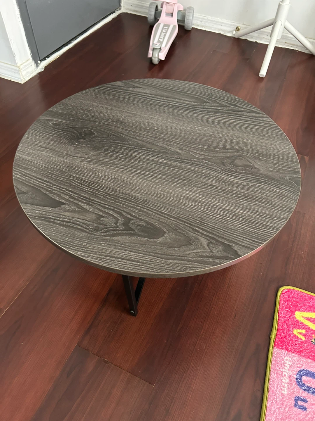 Round Wood Coffee Table - photo 3