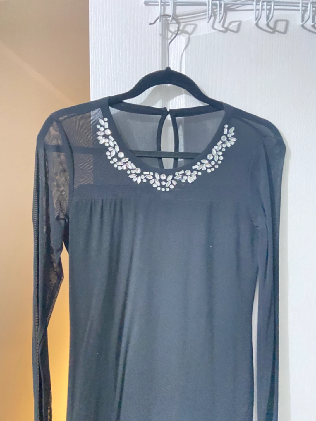 INC black long sleeved top