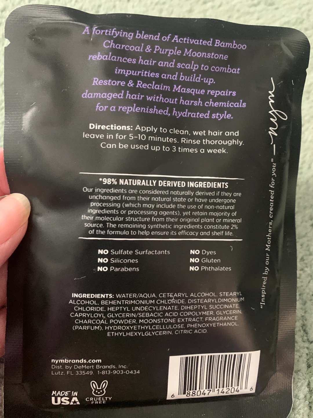 NEW hair mask - Bamboo Charcoal & Purple Moonstone Butter Masque - photo 3