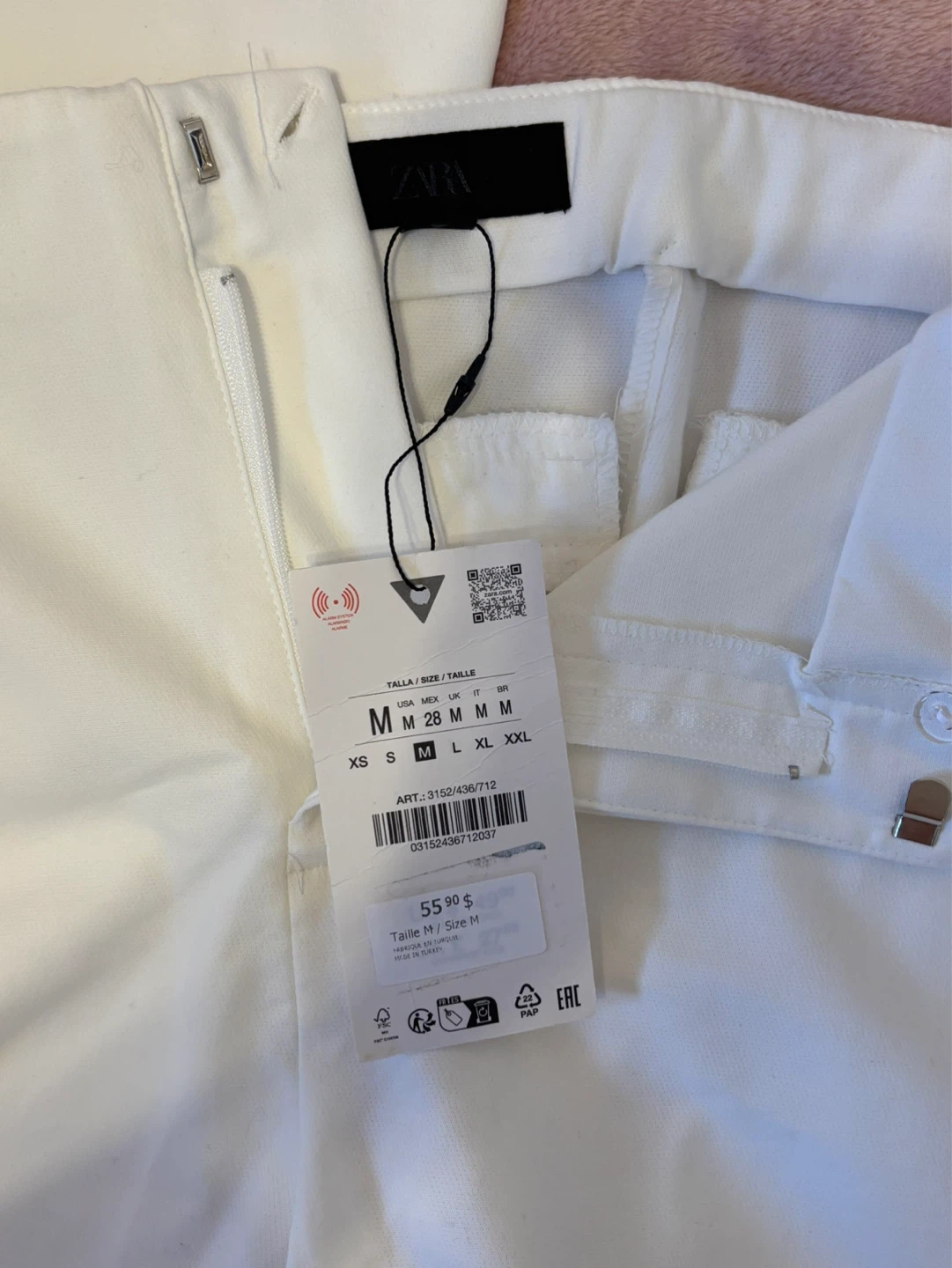 ZARA White Flare Leg Pants - Size M - photo 3