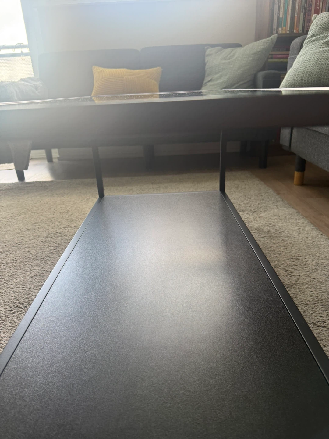 Glass Top Coffee + Matching Side Table - photo 3