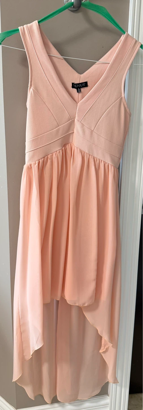 Venus Peach High-Low Dress