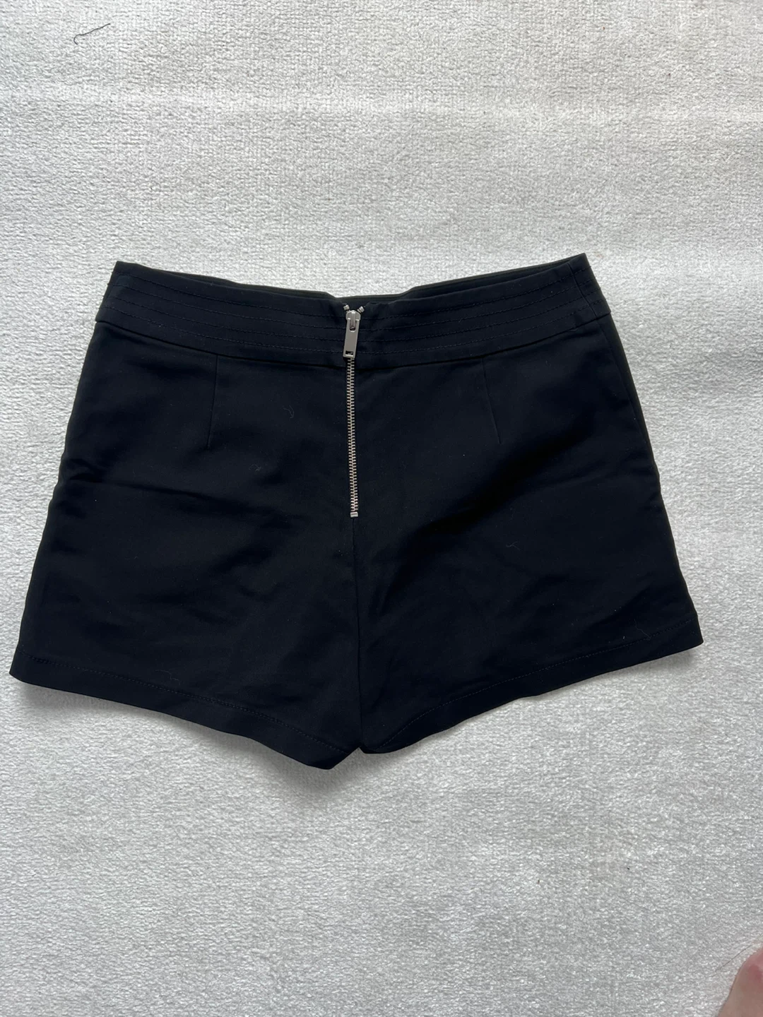 MNG Black High-Waisted Shorts with Zipper - USA Size 8 - photo 3