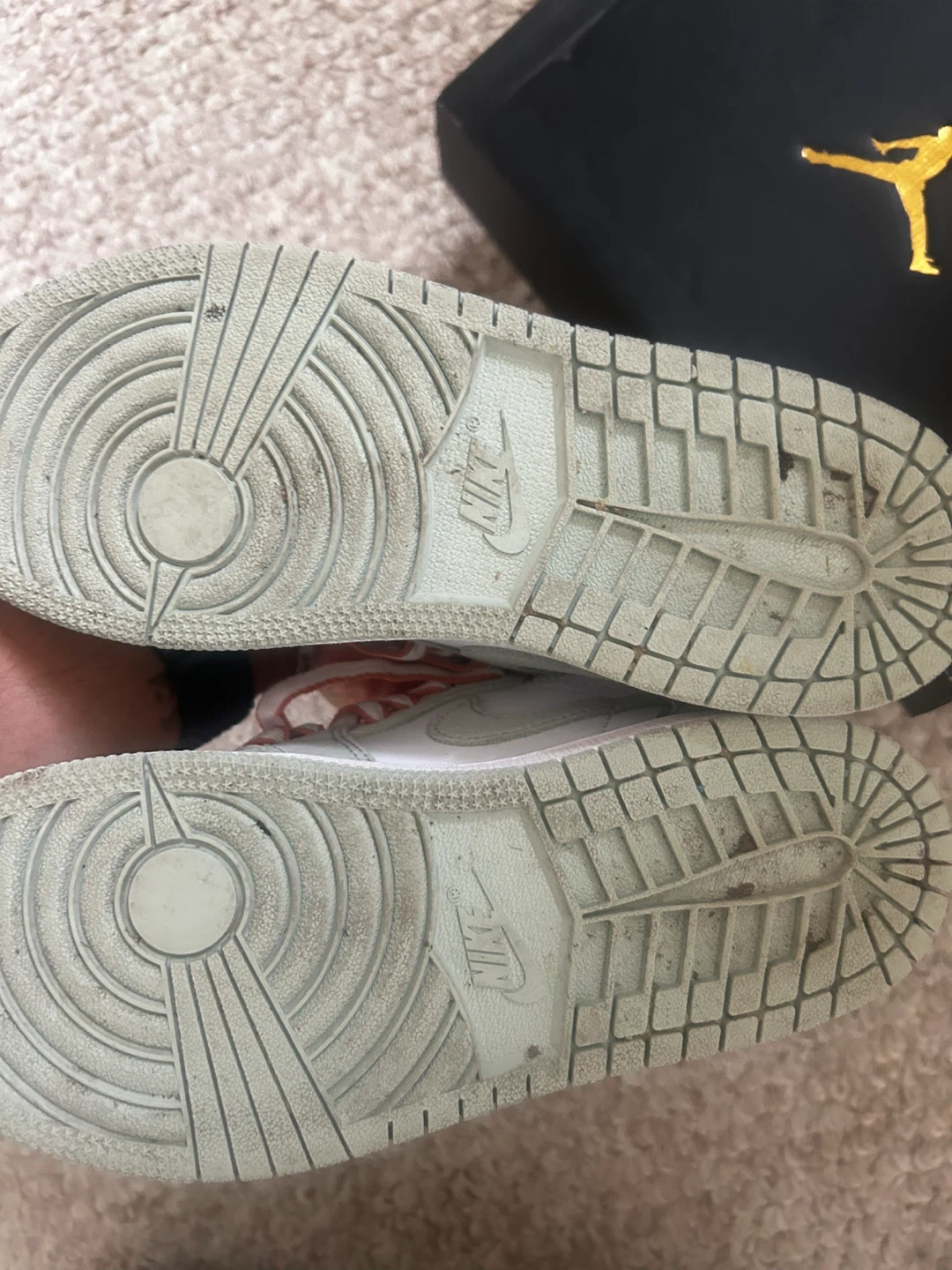 Air Jordan 1 OG Girls Kids Seafoam White Shoes - photo 4