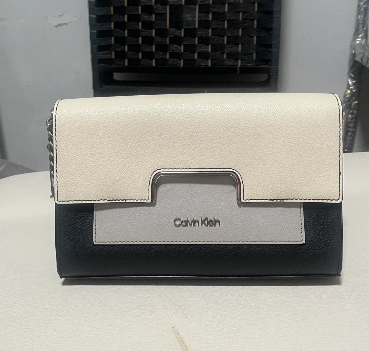 Calvin Klein Colorblock Chain Shoulder Bag