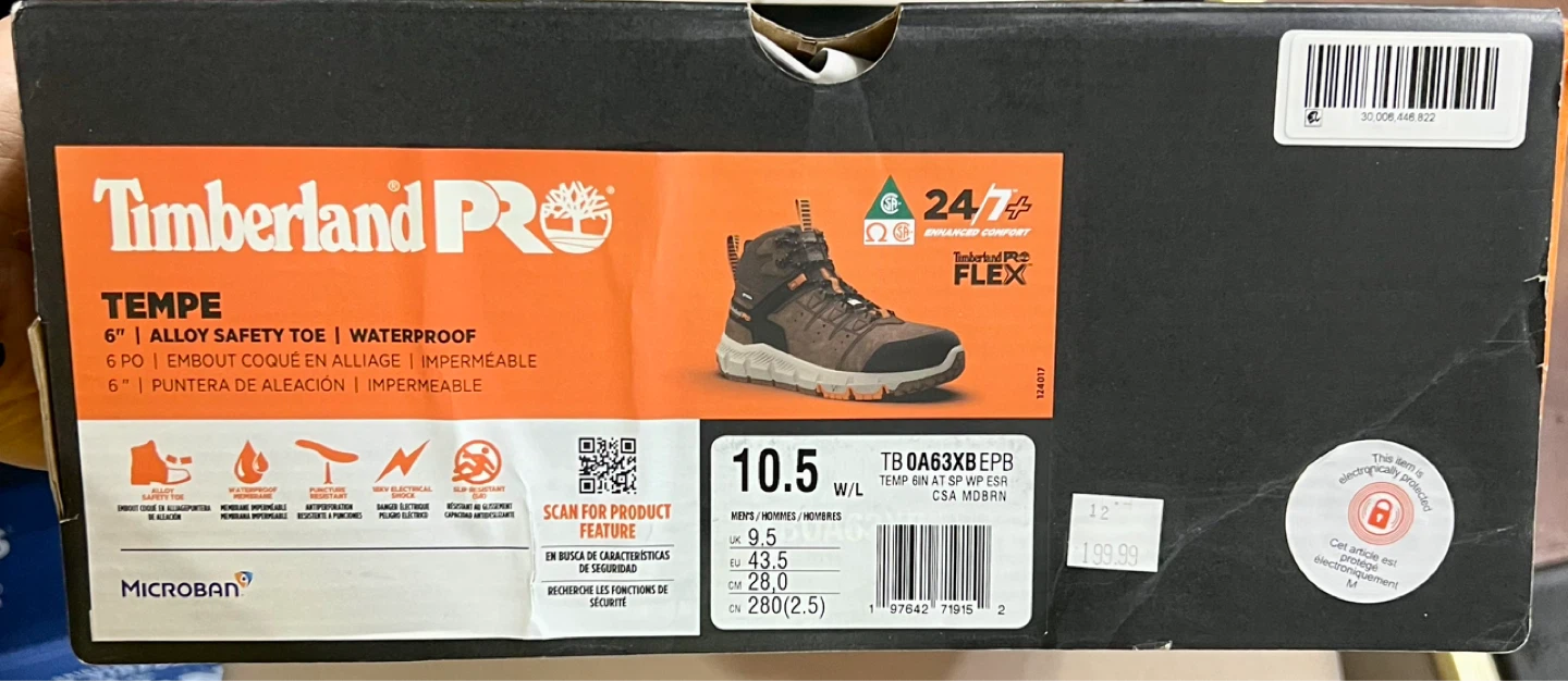 Timberland PRO Tempe 6" Waterproof Safety Aluminum Toe Boots
