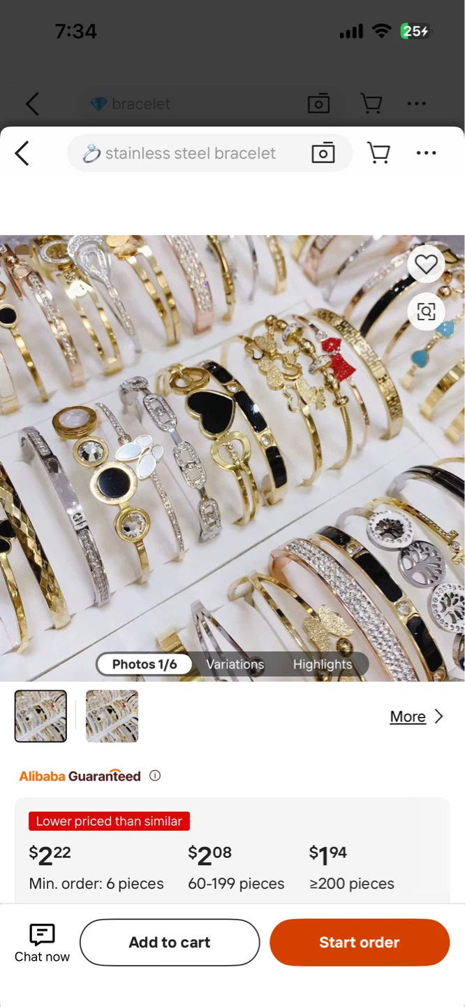Assorted Gold-Tone Bracelets with Rhinestones and Charms - photo 2